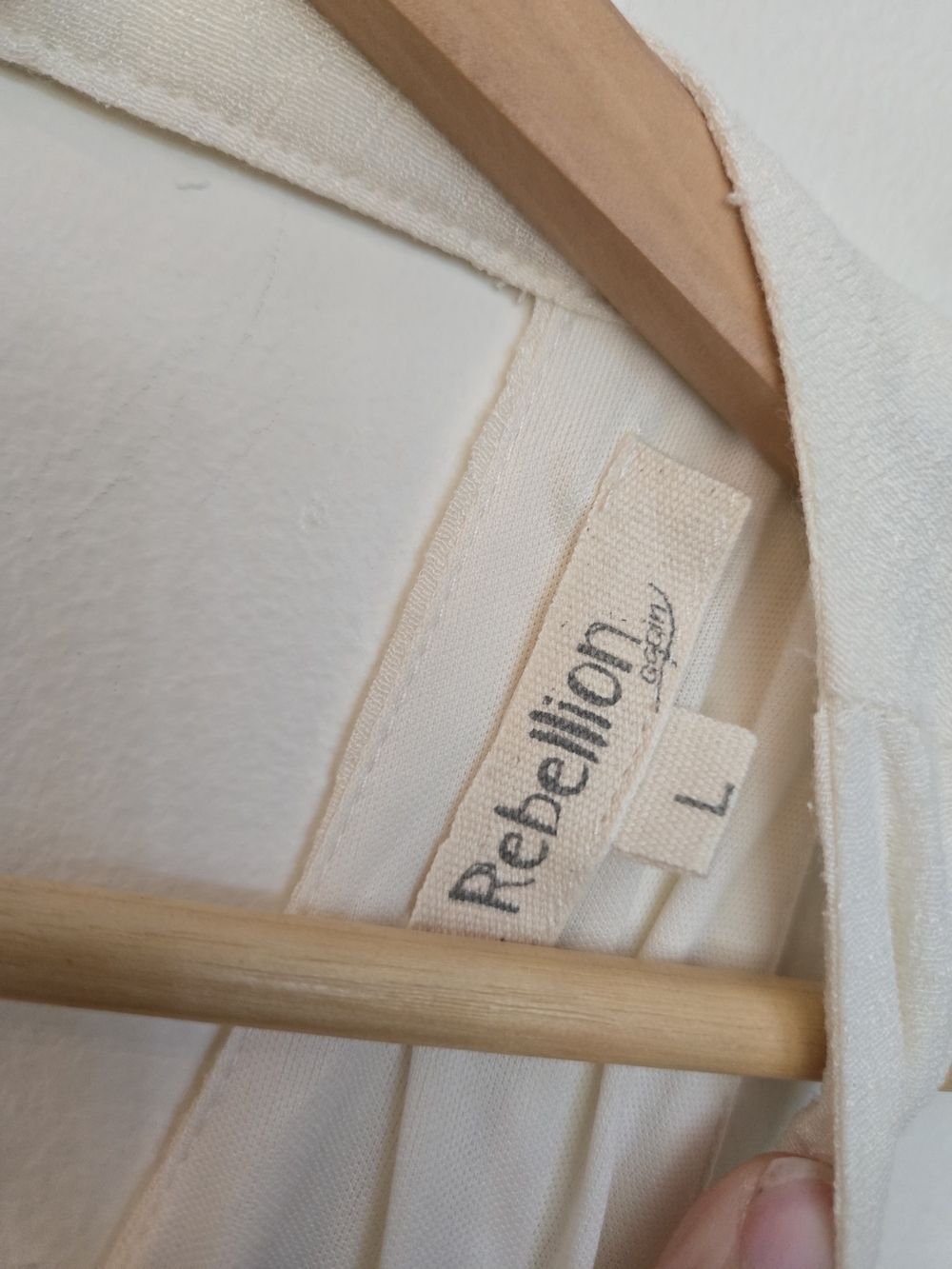 Rebellion Cream Sleeveless Dress with Crochet Detail - Picture 3 of 4